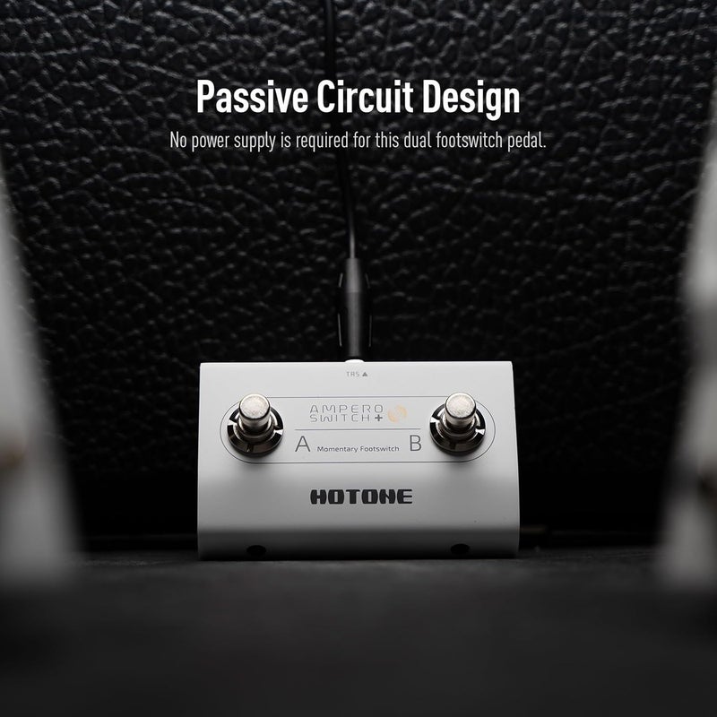 HOTONE Dual Footswitch Pedal Momentary 2-Way Pedal Foot Switch Controller Switch 6.35 mm (Ampero Switch+) - Image 5